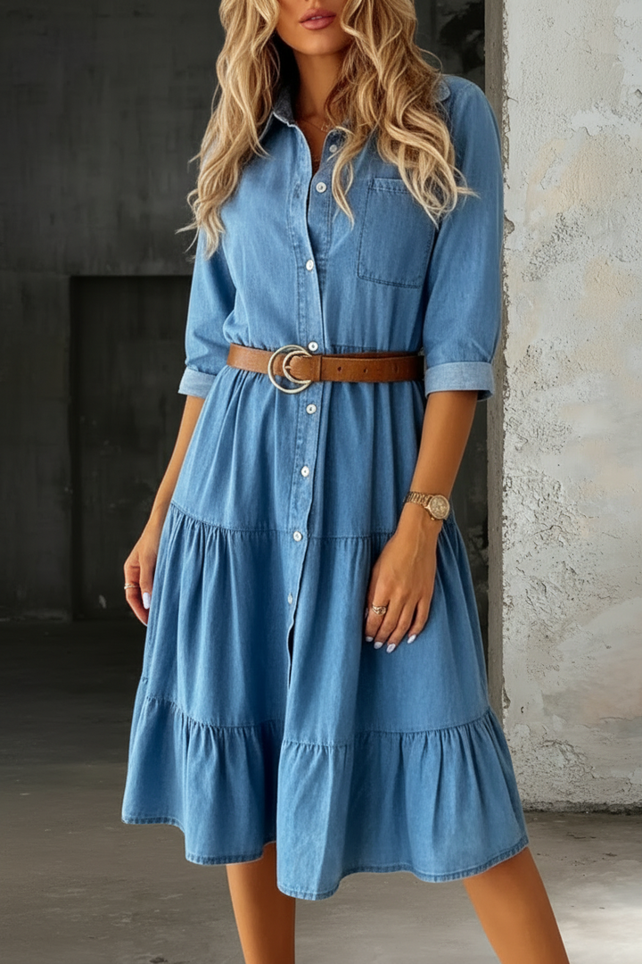 Willow - Casual Elegant Denim Dress