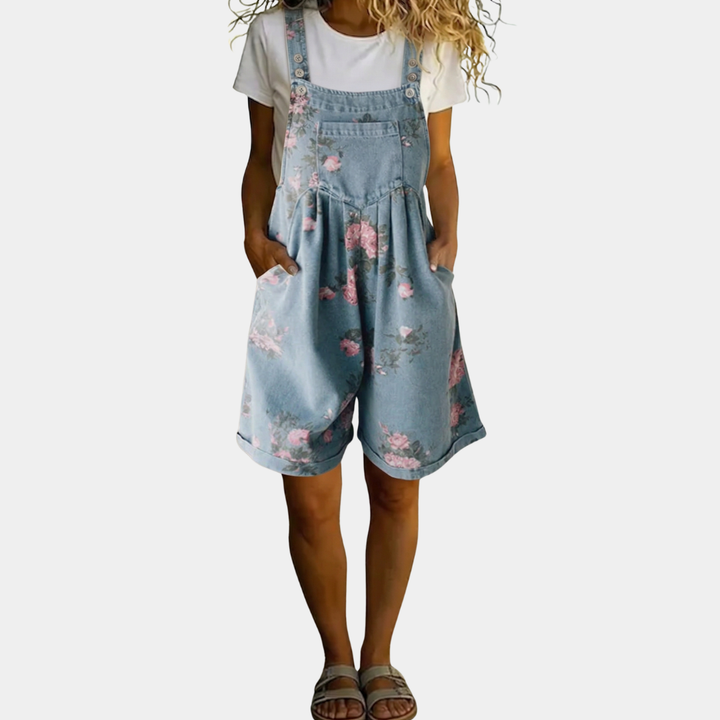 Vanessa - Floral Denim Jumpsuit