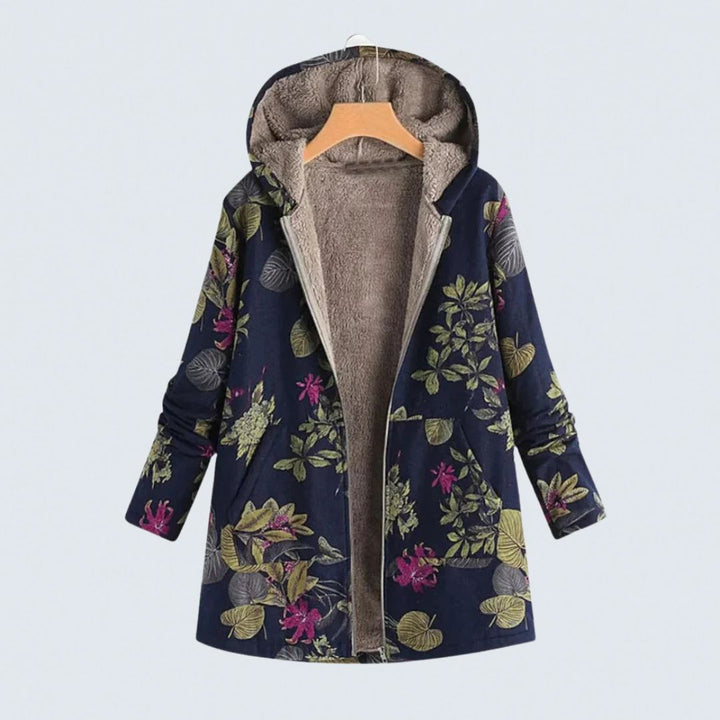 Madelyn - Floral Fleece Jacket