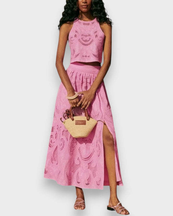 Georgia - Pink Lace Set
