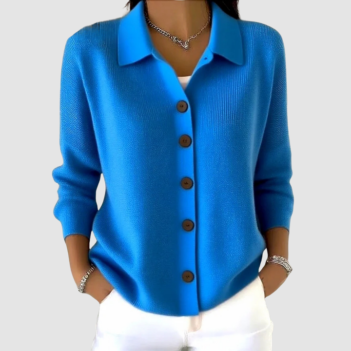 Genevieve - Soft Button-Up Knit Cardigan