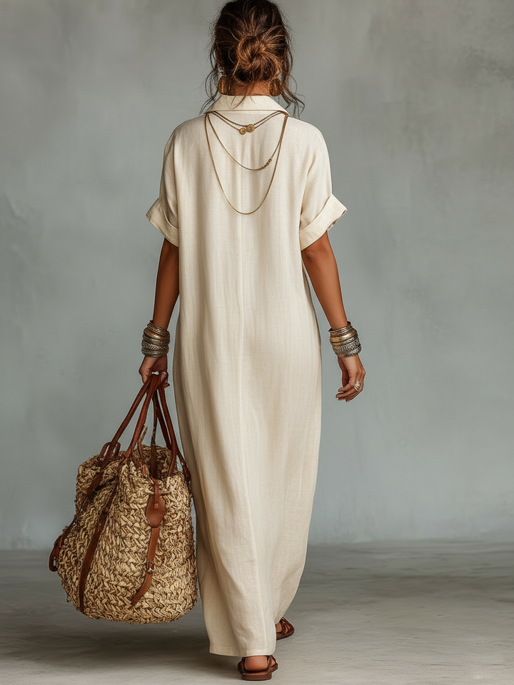 Aaliyah - Embroidered Shirt Dress