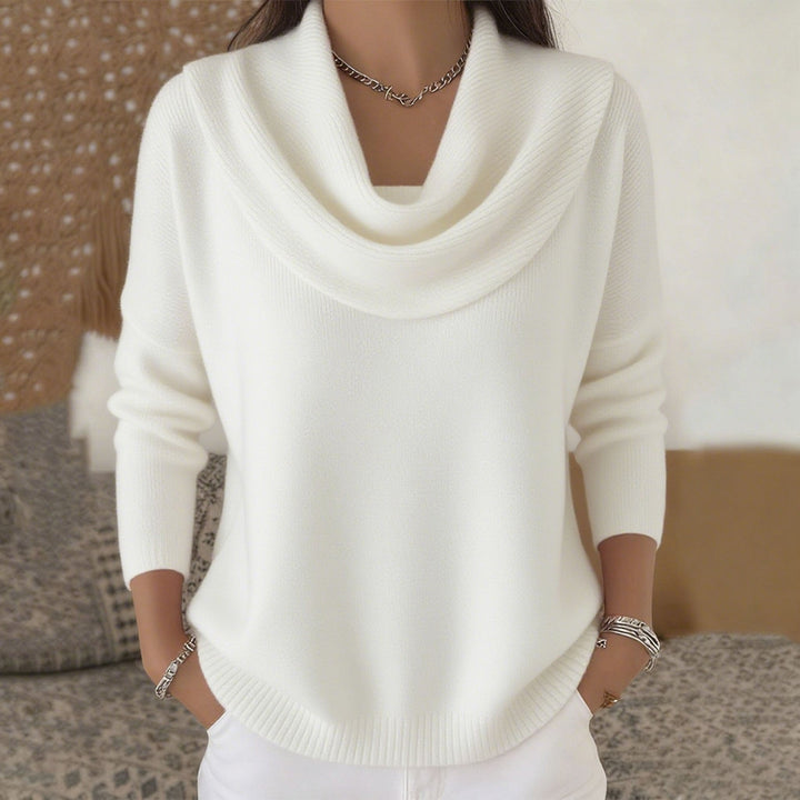 Vivian | Draped Cowl Neck Sweater
