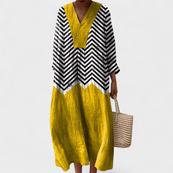 Heather - Elegant Geometric Dress