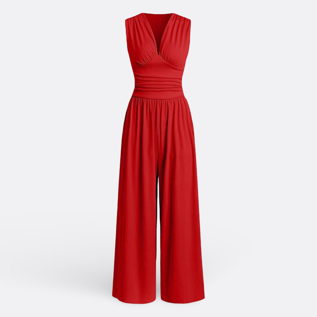 Brielle - Chic Sleeveless Jumpsuit with Wide Legs