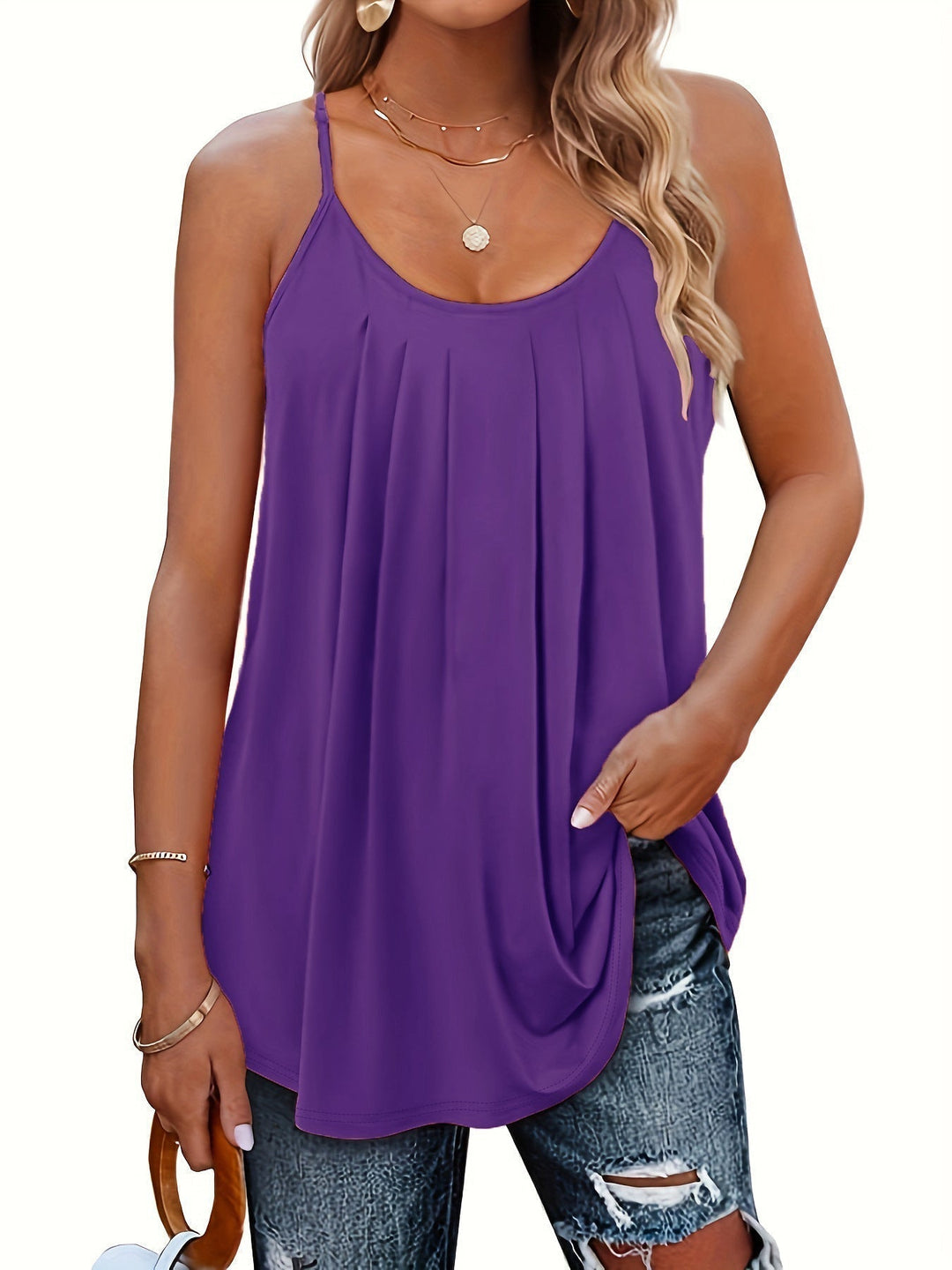 JANINE - Women Lightweight Spaghetti Strap Fit Summer Top