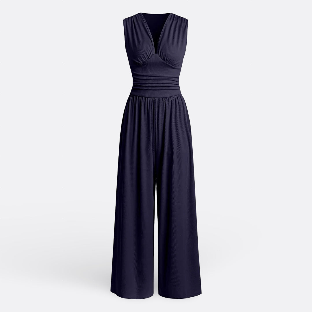 Brielle - Chic Sleeveless Jumpsuit with Wide Legs