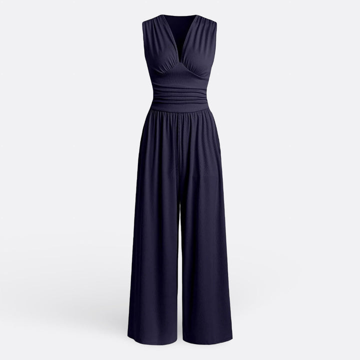 Brielle - Chic Sleeveless Jumpsuit with Wide Legs