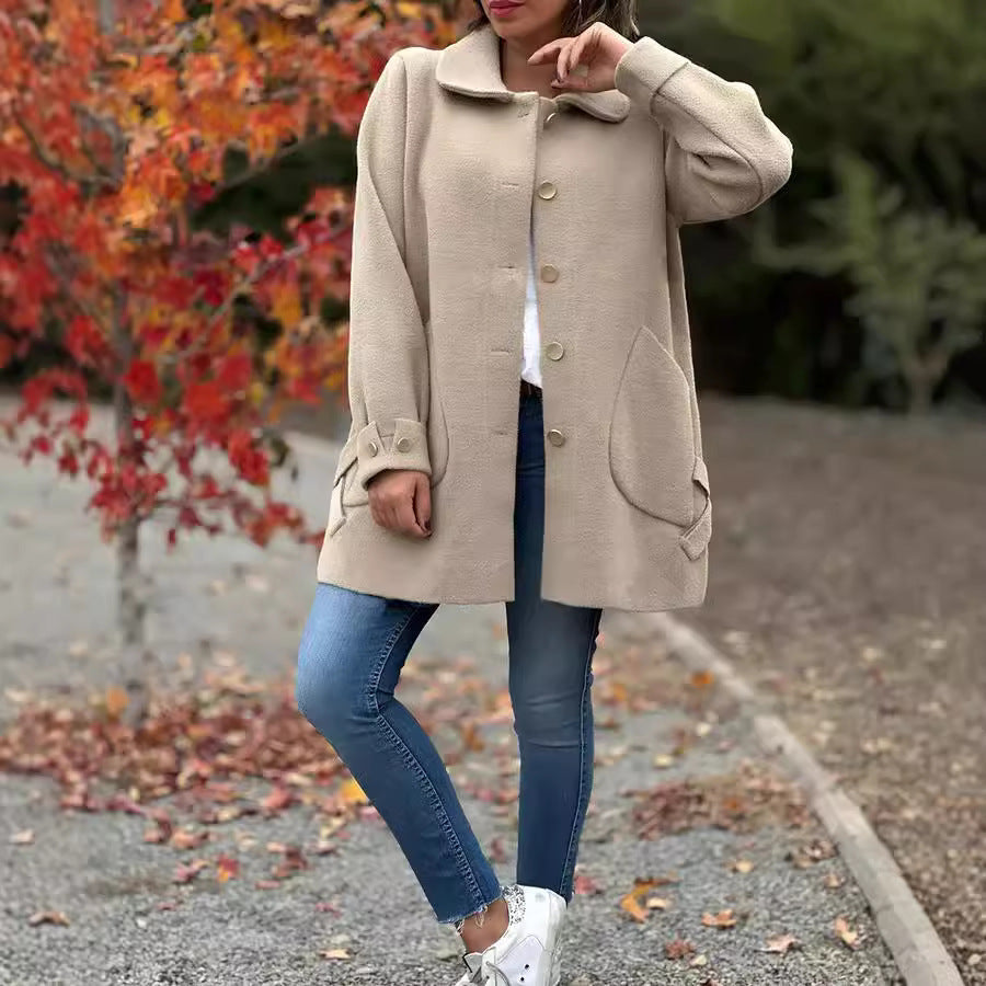 Andrea - Classic Button-Down Oversized Coat