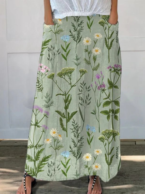 Enriched Spring Field Repeat Pattern Printed Women&
