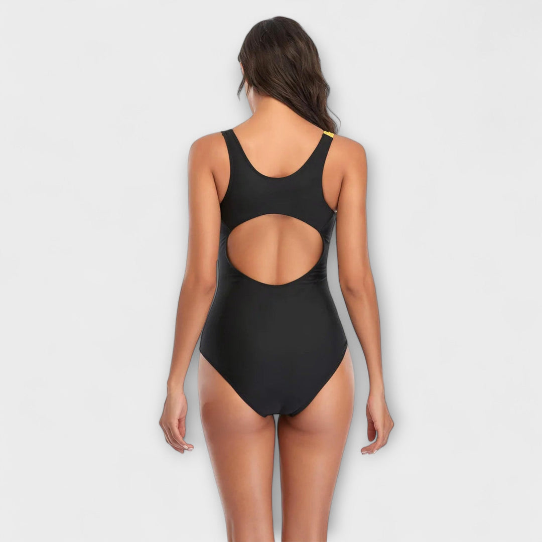 Chloe - Sporty One-Piece Swimsuit with Back Cut-Out
