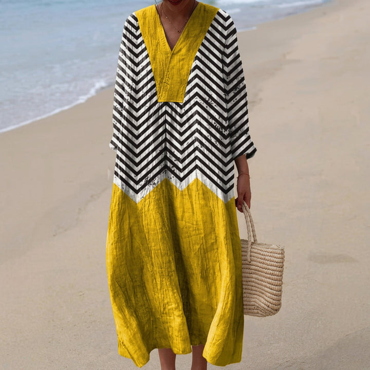 Catalina - Zigzag Dress with Contrast