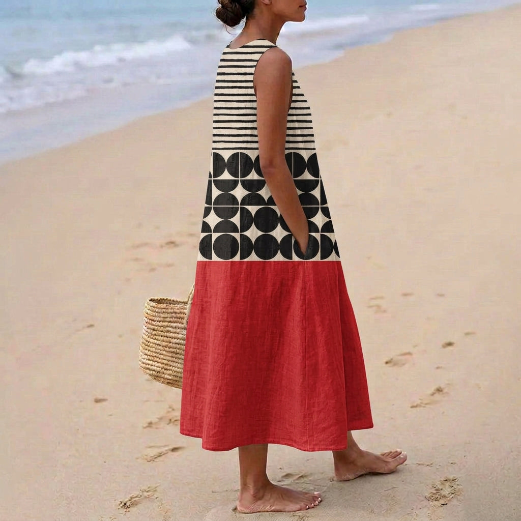 Carmen - Geometric Dress at Sunset