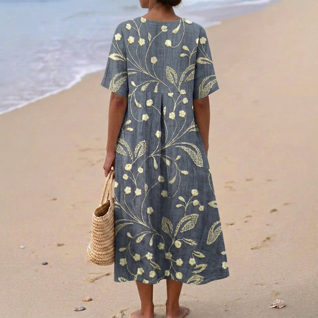 Elaine - Floral Embroidery Dress