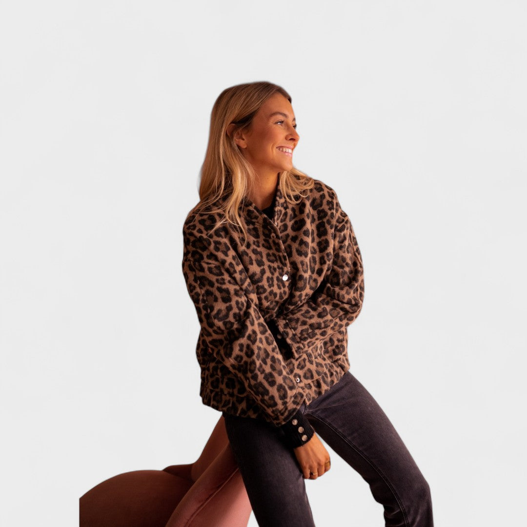 Rosa - Modern Leopard Print Jacket