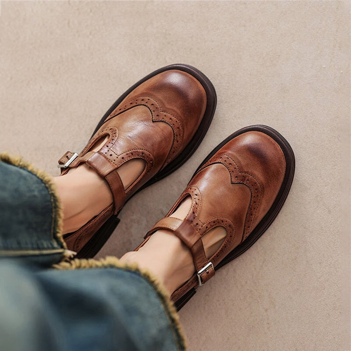 Cora - Elegant Mary Janes Made Of Leather