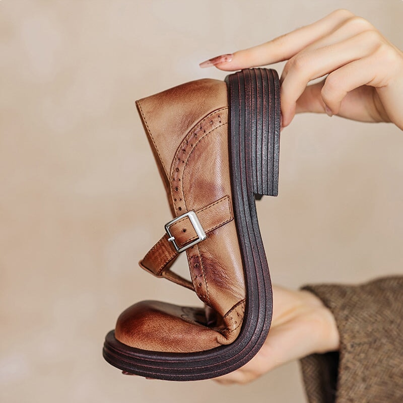 Cora - Elegant Mary Janes Made Of Leather