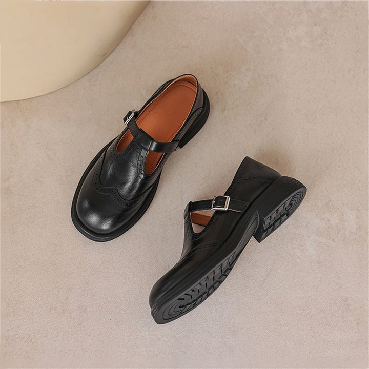 Cora - Elegant Mary Janes Made Of Leather