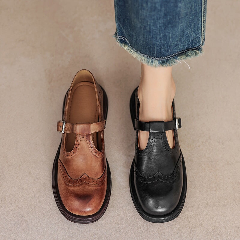 Cora - Elegant Mary Janes Made Of Leather