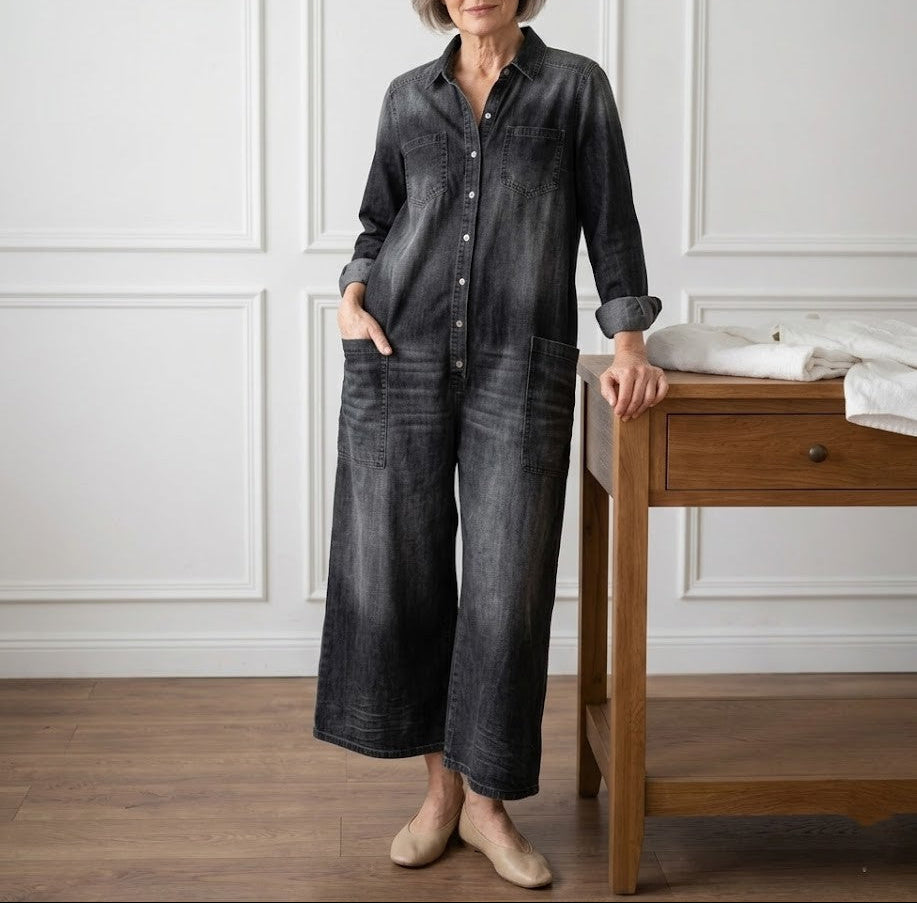 Serenity - Denim Cotton Jumpsuit